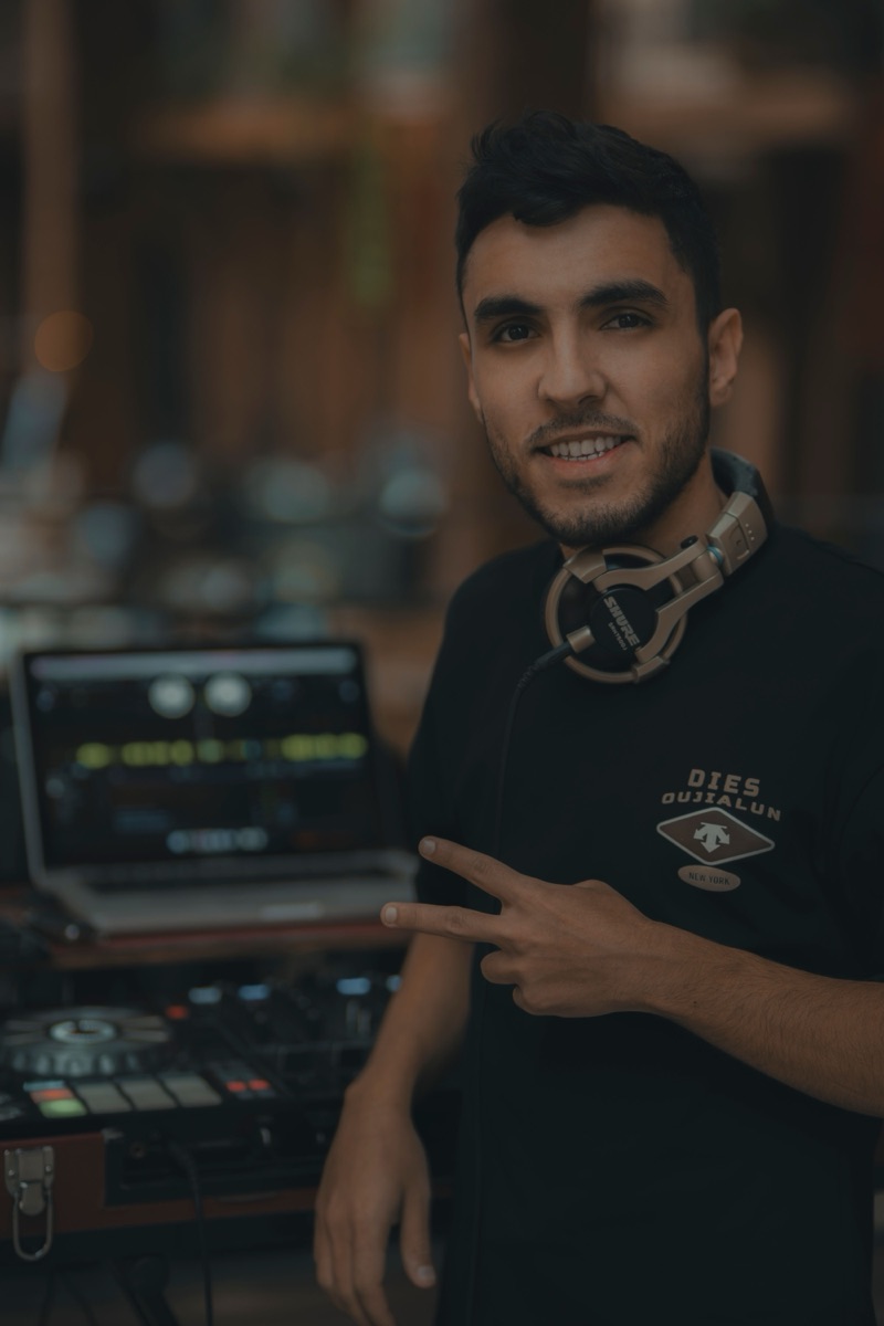 A DJ performing at their setup